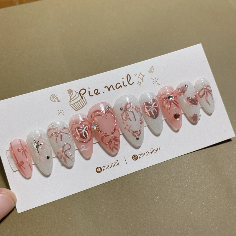 288. nailbox nơ vẽ gel tráng gương hồng