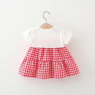 Váy bé gái sọc caro dễ thương 5-11kg phong cách Hàn Quốc D994