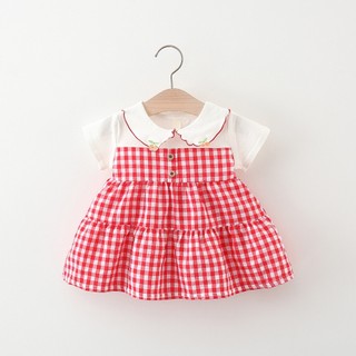 Váy bé gái sọc caro dễ thương 5-11kg phong cách Hàn Quốc D994