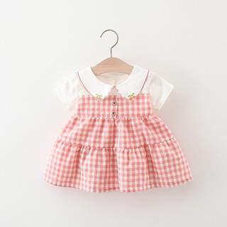 Váy bé gái sọc caro dễ thương 5-11kg phong cách Hàn Quốc D994