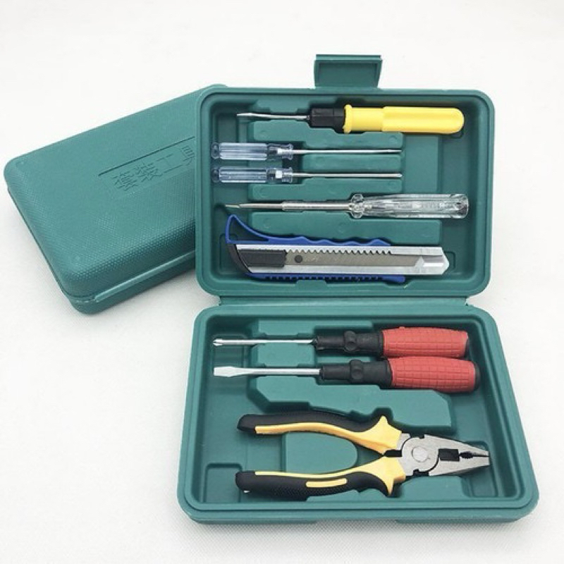 Bộ dụng cụ tua vít sửa chữa gồm 8 món đa năng nguyên hộp cực kì tiện lợi cho gia đình