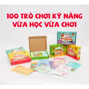 Combo 3 Bộ thẻ (tổng 300 game) phát triển trí não cho bé 3-7t, xóa được, chơi được nhiều lần
