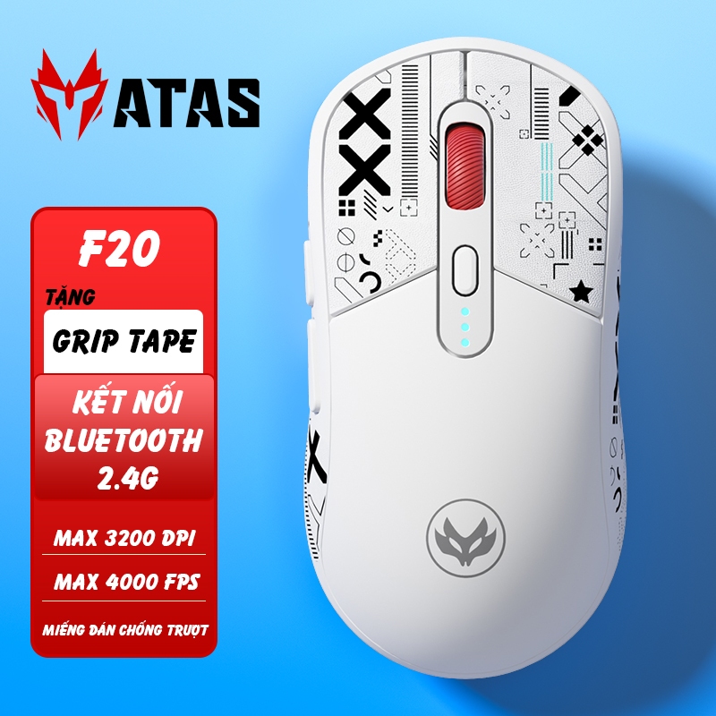 Chuột Máy Tính không dây Bluetooth siêu nhẹ F20 Siêu Chip PAW3212 , DPI 3200 Pin Liên tục 50h | BigBuy360 - bigbuy360.vn