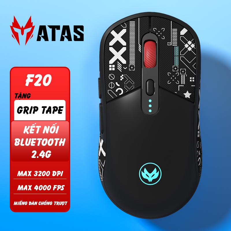 Chuột Máy Tính không dây Bluetooth siêu nhẹ F20 Siêu Chip PAW3212 , DPI 3200 Pin Liên tục 50h | BigBuy360 - bigbuy360.vn