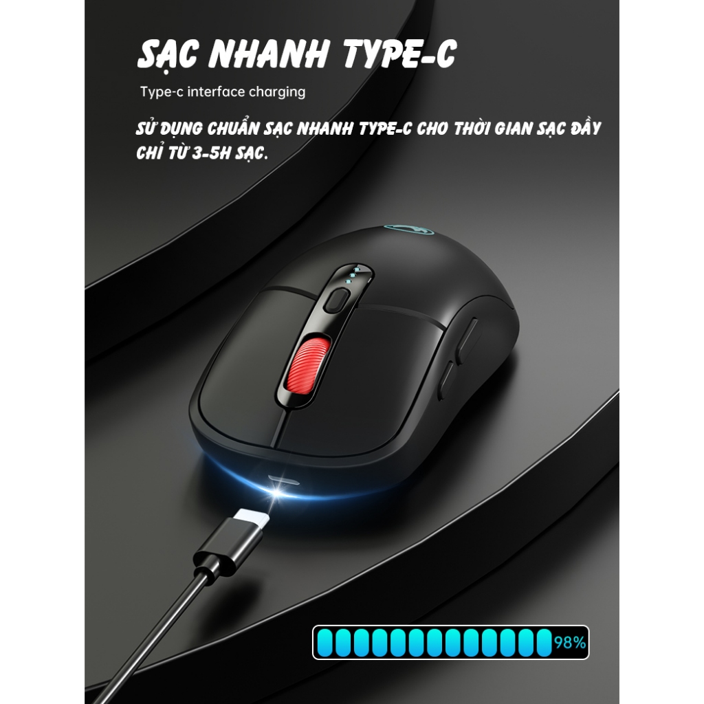 Chuột Máy Tính không dây Bluetooth siêu nhẹ F20 Siêu Chip PAW3212 , DPI 3200 Pin Liên tục 50h | BigBuy360 - bigbuy360.vn