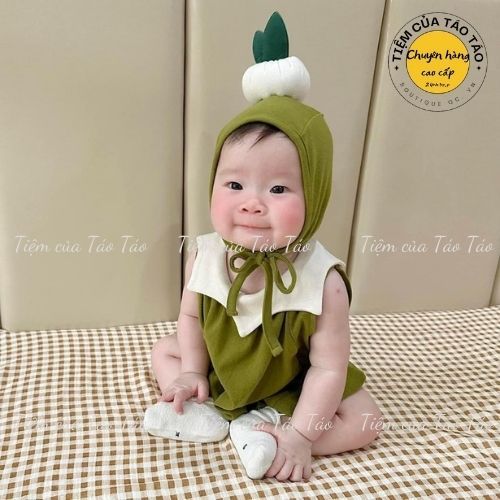 ( HÀNG CÓ SẴN) Set bodysuit kèm mũ tặng kèm tất / vớ cho Bé Gái cover Hàn Quốc Ikii, Uhorang, Monbee
