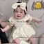 Set bodysuit kèm mũ tặng kèm tất / vớ cho Bé Gái cover Hàn Quốc Ikii, Uhorang, Monbee