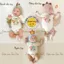Set bodysuit kèm mũ tặng kèm tất / vớ cho Bé Gái cover Hàn Quốc Ikii, Uhorang, Monbee