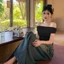 Áo cộc trễ vai croptop ôm body chất liệu thun co giãn phong cách thời trang Hàn Quốc SP140