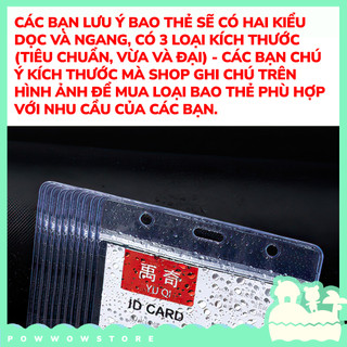 [Sẵn VN - Hỏa Tốc] Bao Đựng Thẻ Nhân Viên / Học Sinh / Sinh Viên Nhựa PVC Trong Suốt Dẻo Nhiều Kích Thước