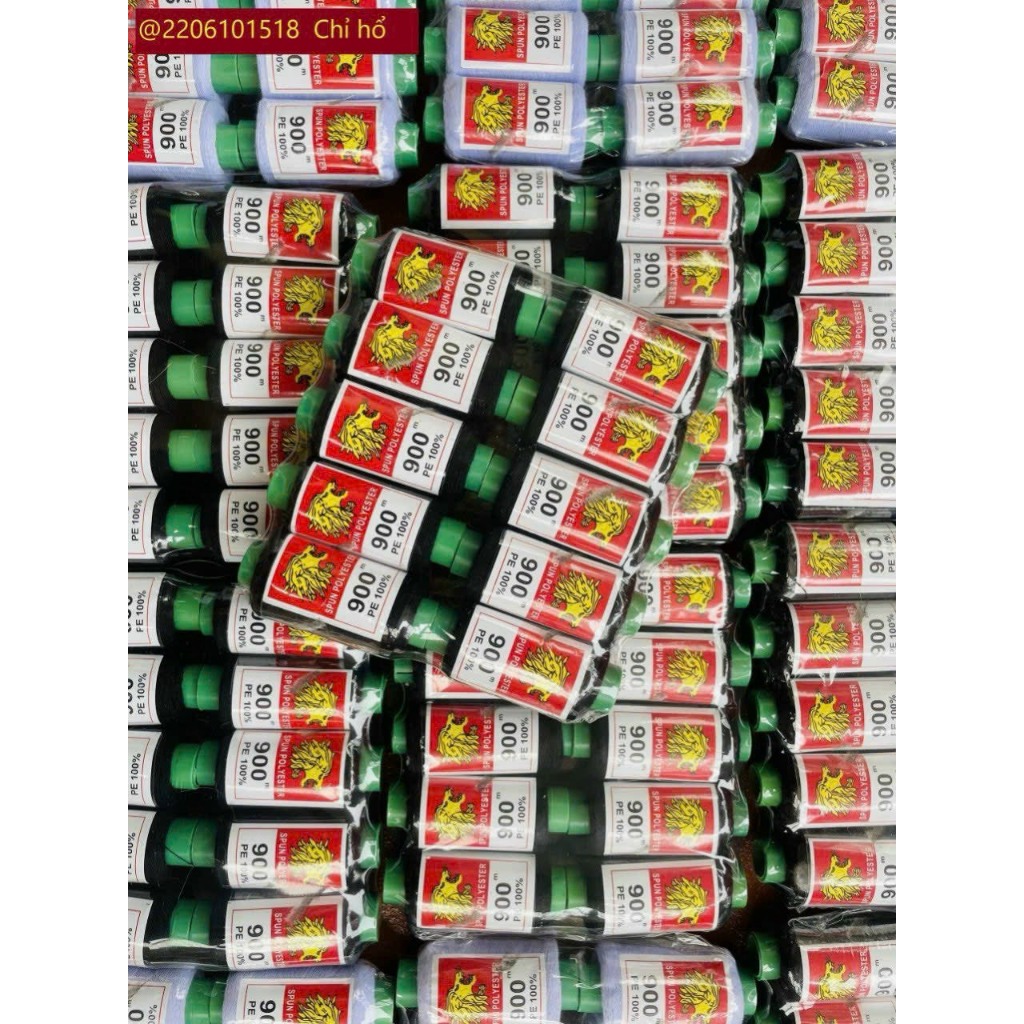combo 5 Cuộn chỉ may màu đen, trắng cuộn chỉ khâu 900 mét