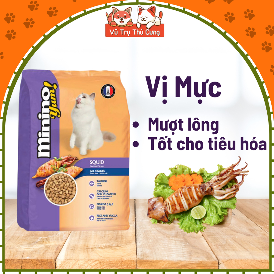 (1,5Kg) Thức Ăn Hạt Cho Mèo Mọi Lứa Tuổi MININO YUM