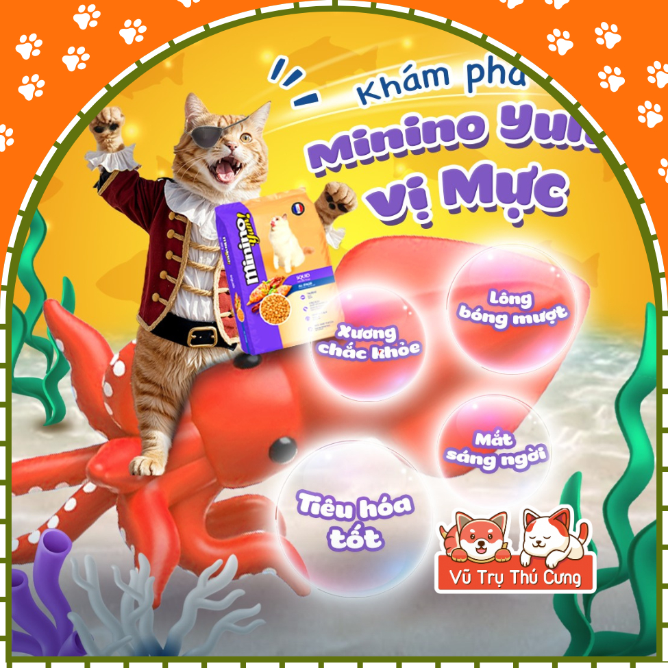 (1,5Kg) Thức Ăn Hạt Cho Mèo Mọi Lứa Tuổi MININO YUM
