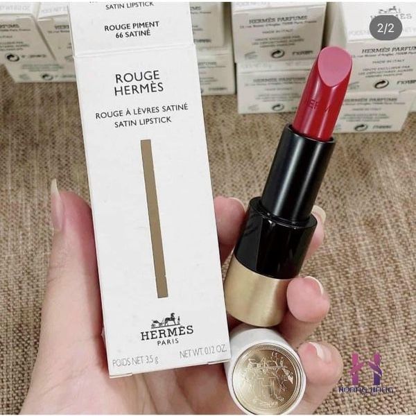 Son Hermes Satin Màu 66 Rouge Piment | Shopee Việt Nam