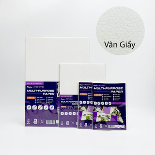 [Hỏa tốc HCM]  Giấy Vẽ Đa Chất Liệu Happy Multi-Purpose 200gsm Vẽ Màu Nước/Gouache/Chì Màu/Marker/Phấn Tiên/Sáp Dầu