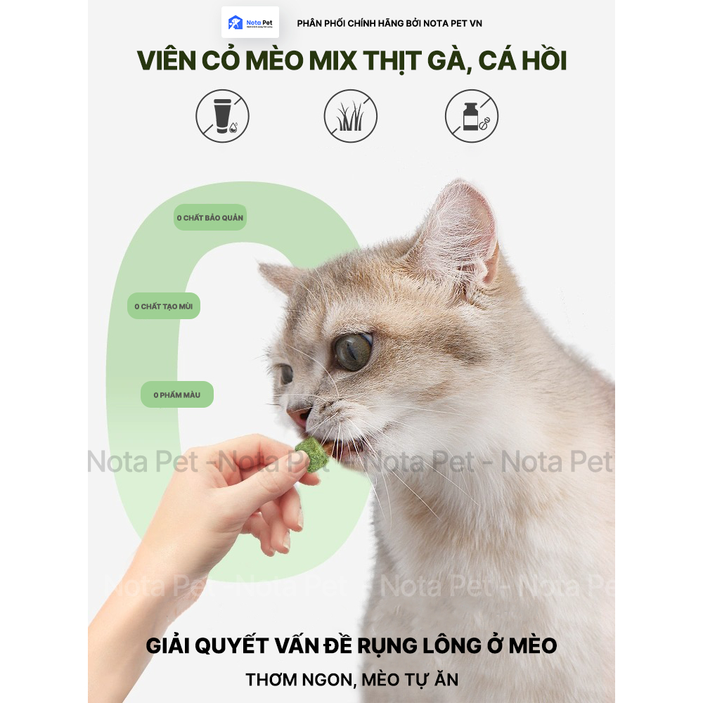 Các bước xử lý tắc nghẽn dạ dày tại nhà cho mèo cách do búi lông ở hiệu quả với viên sushi mix thịt gà nota pet vn