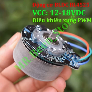 Động cơ không chổi than BLDC chế quạt Nidec 12-18V 25W, Motor brushless BLDC không chổi than, Motor chế quạt BL4525