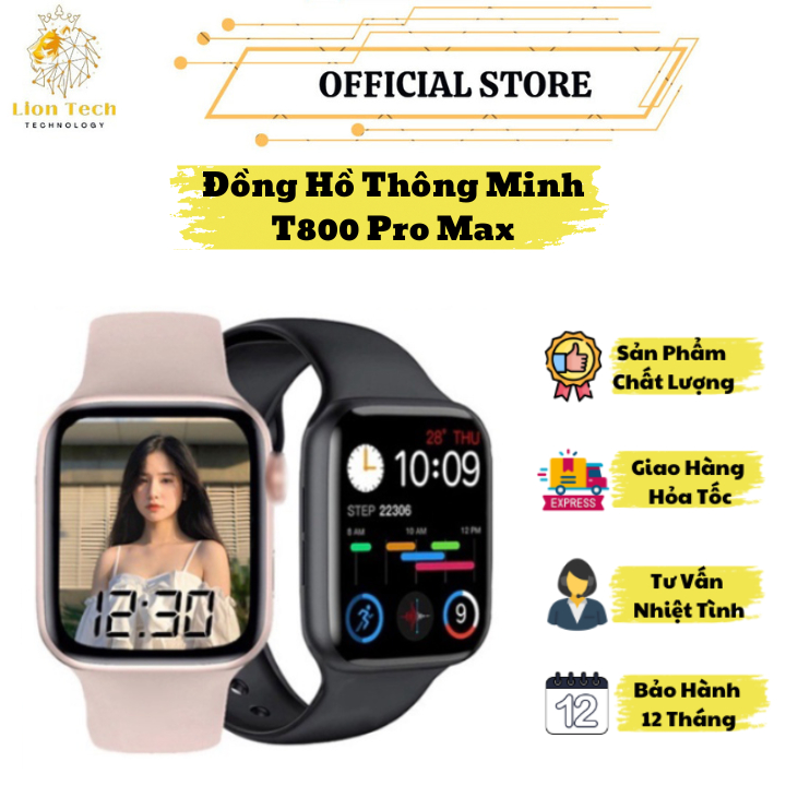 Đồng Hồ Thông Minh T800 Pro Max Chống Nước Viền Thép Nghe Gọi Nhắn Tin ...
