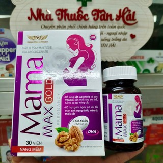 Viên uống bổ bầu Mama Max Gold bổ sung sắt và các vitamin tổng hợp cần thiết cho mẹ bầu, phụ nữ trước bầu và cho bé bú