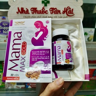 Viên uống bổ bầu Mama Max Gold bổ sung sắt và các vitamin tổng hợp cần thiết cho mẹ bầu, phụ nữ trước bầu và cho bé bú