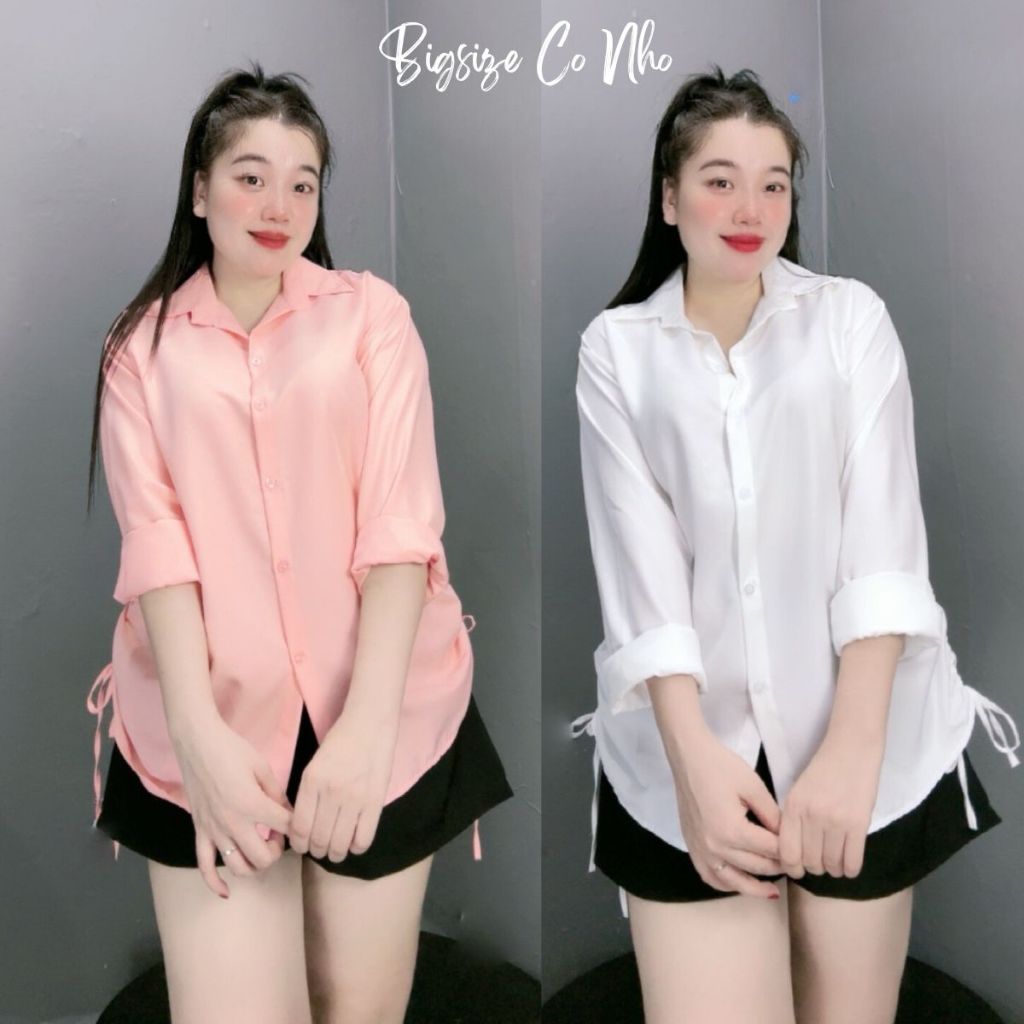 Set bộ nữ áo sơ mi tay dài rút eo kèm quần lưng chun co giãn hách dáng ...