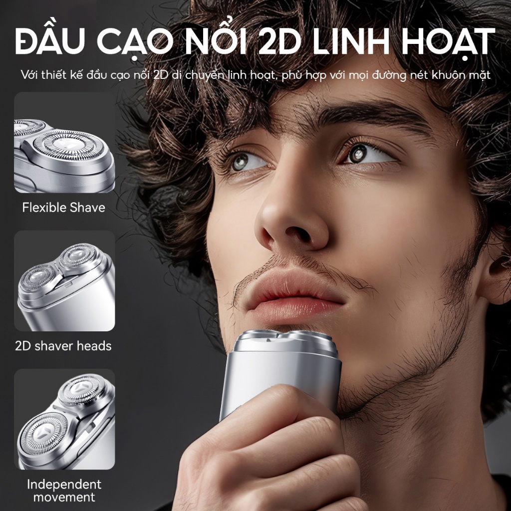 Ảnh Máy cạo râu Enchen Z4 đầu cạo 2D ẩn, thân nhôm chống nước IPX7, 18 lưỡi dao kép tự mài - BH 6 tháng 2