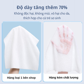 Hộp 14 Khăn Lau Mặt Dạng Nén Dùng 1 Lần Đi Du Lịch Tiện Lợi Chất Vải Cotton Cao Cấp 88472