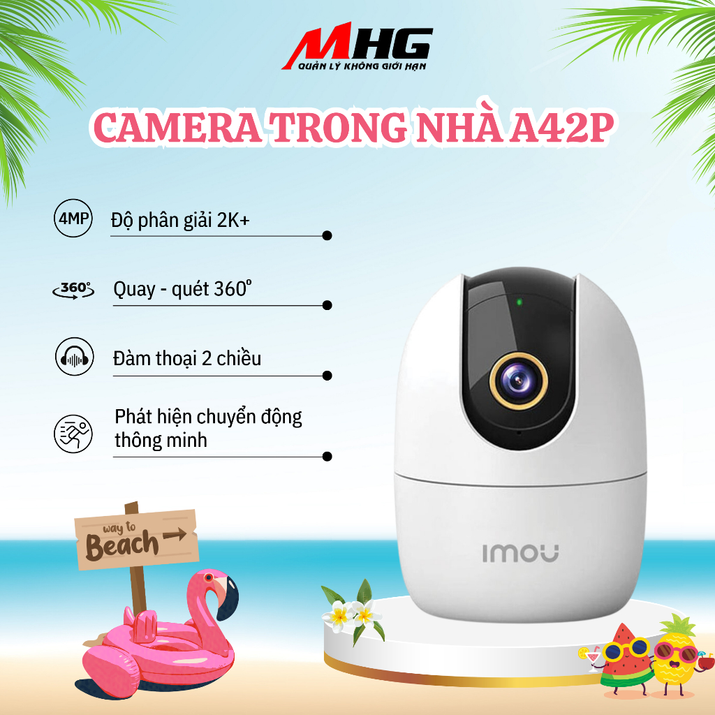 Camera Wifi Imou Ranger 2 4MP IPC-A42P-L Trong Nhà Xoay 360 Độ Đàm ...
