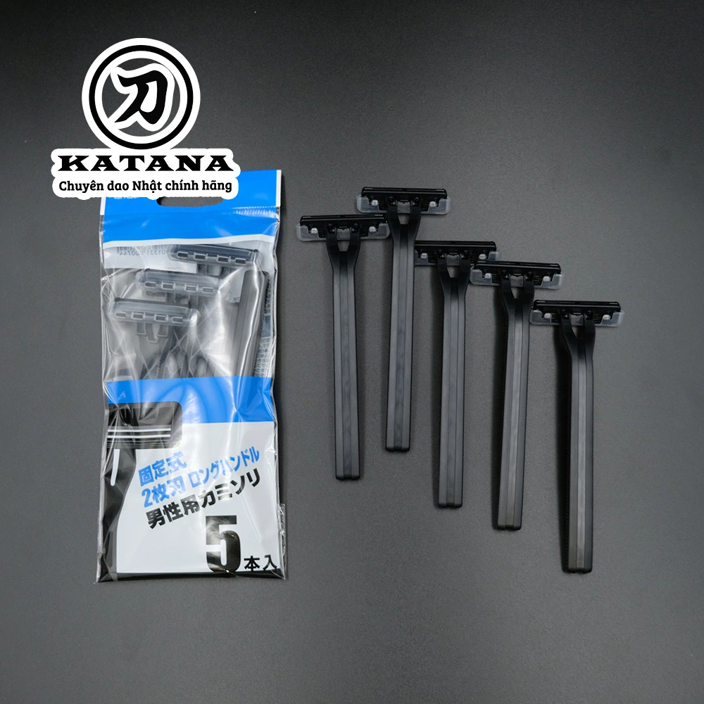 Ảnh Dao cạo râu cao cấp Nhật LUF-5P bộ 5 chiếc (màu đen) 1