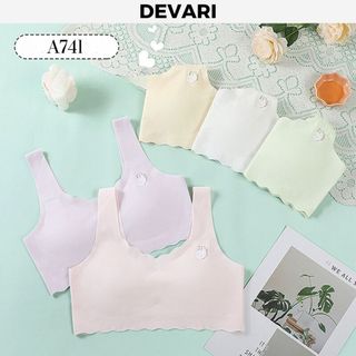 Áo bra nữ thể thao đúc su không gọng mỏng nhẹ êm, Áo lá nữ thoáng khí thấm hút mồ hôi DEVARI A741