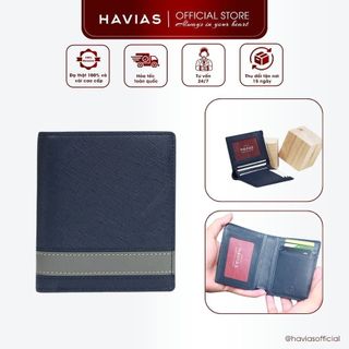 Ví Da Đứng HAVIAS kiểu dáng basic da bò Saffiano 100% nhập khẩu COSVER2