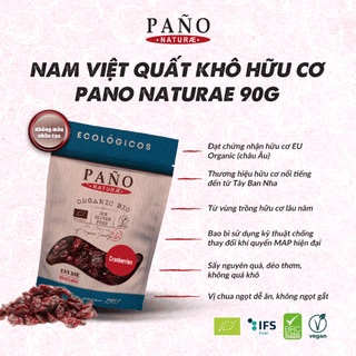 Nam việt quất khô hữu cơ Tây Ban Nha 90g Pano Naturae chính hãng