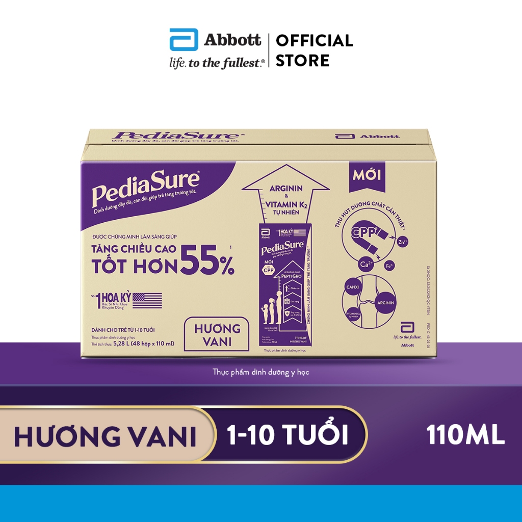 Ảnh Thùng 48 Hộp Sữa nước Pediasure Vani 110ml/hộp 1