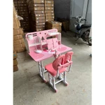 ( Bộ quà 5 món) Bộ bàn ghế E02 cho bé cao cấp chống gù cho bé nâng hạ chiều cao kệ sách thông minh — ảnh 7
