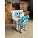 ( Bộ quà 5 món) Bộ bàn ghế E02 cho bé cao cấp chống gù cho bé nâng hạ chiều cao kệ sách thông minh — ảnh 6