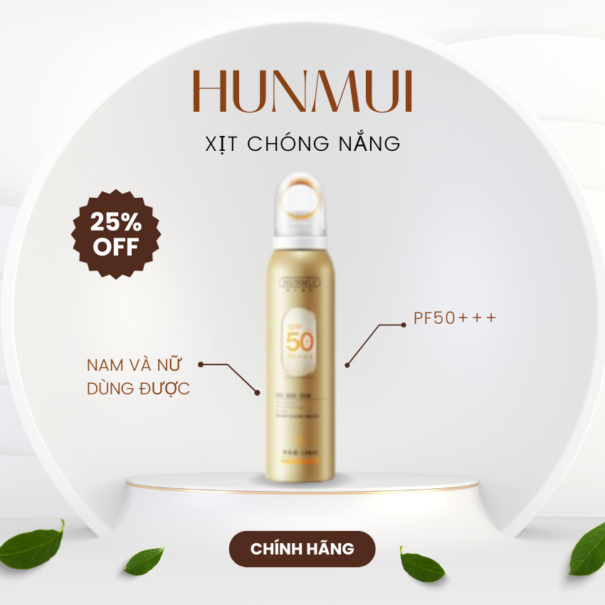 Xịt Chống Nắng Hunmui Dạng Xịt Kem Chóng Năng Dành Cho Da Mặt SPF50 ...