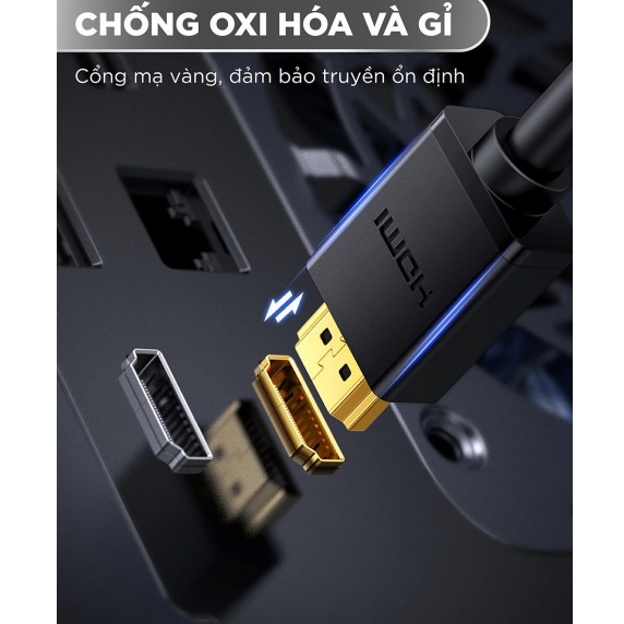 Cáp chuyển HDMI to DVI  24+1 dài 1,5m Ugreen 11150 chính hãng