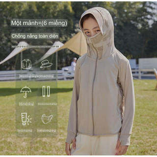 Áo chống nắng cho bé 100% sợi ICE SILK, thoáng mát chống tia UV có mũ trùm đầu siêu tiện lợi
