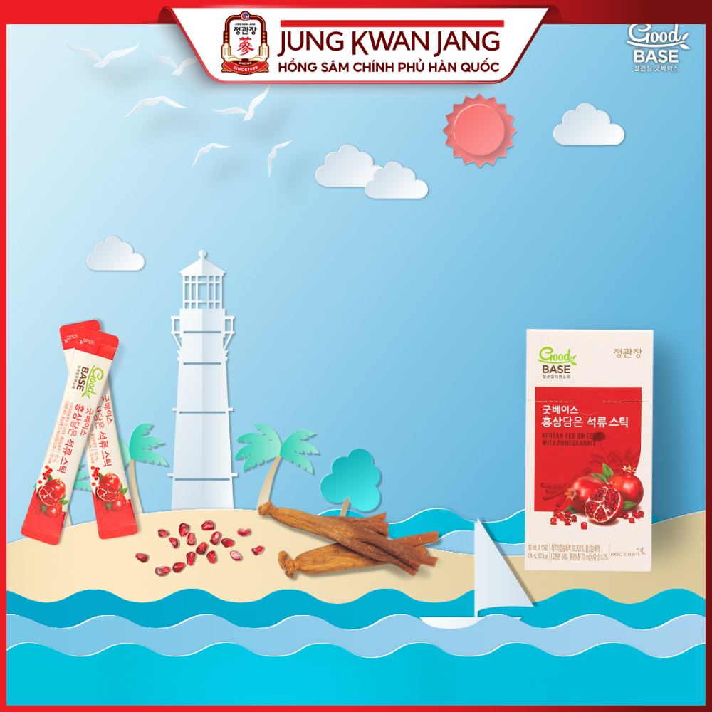 Ảnh Nước Hồng Sâm Hàn Quốc Goodbase Lựu Đỏ KGC Jung Kwan Jang (10ml x 10 gói) 2