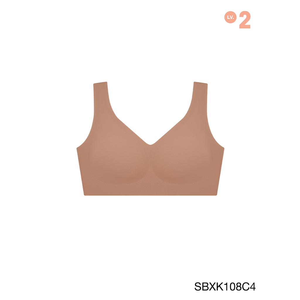 Ảnh Áo Lót Không Viền May Kèm Mút Rời Dày Vừa Màu Trơn Soft Collection By Sabina SBXK108 4