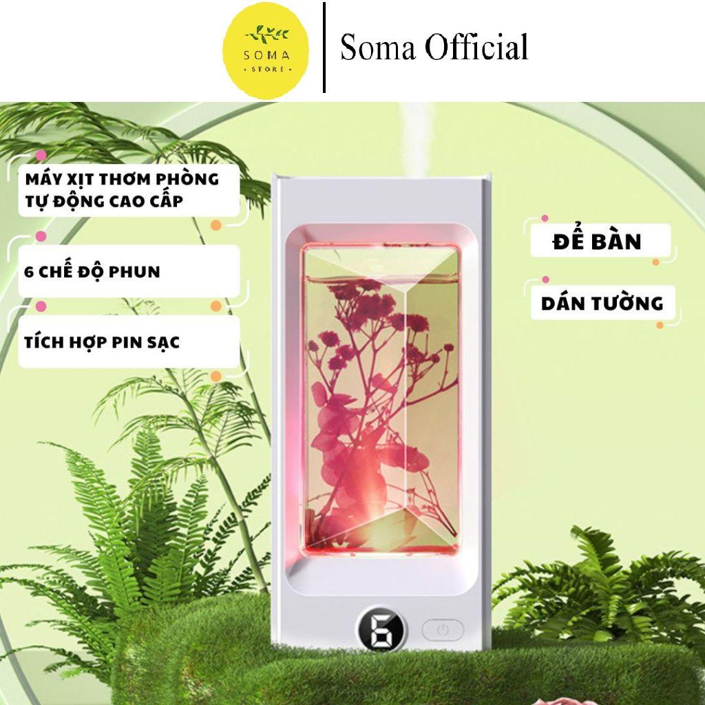 Máy Xịt Thơm Phòng Tự Động Varomas Máy Phun Tinh Dầu Thơm Phòng Khuếch Tán Tinh Dầu Phòng Ngủ Khử Mùi KT97