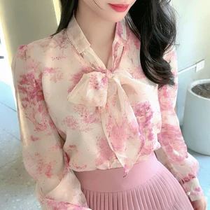 Áo sơ mi nữ cách điệu tơ nơ cổ ba màu trơn công sở V537 KYMIE