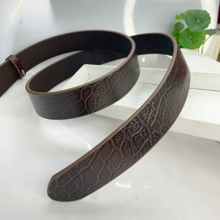 Dây nịt thắt lưng nam da bò nguyên tắm dây không mặt khóa hai màu đen và nâu bản rộng 3,5cm thatlungvidanamnu