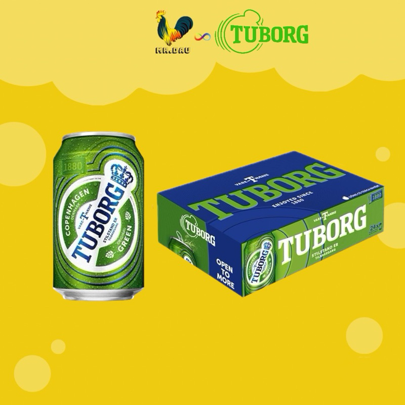 Bia Tuborg Green thùng 24 lon x 330ml [ Hoả Tốc ] | Shopee Việt Nam