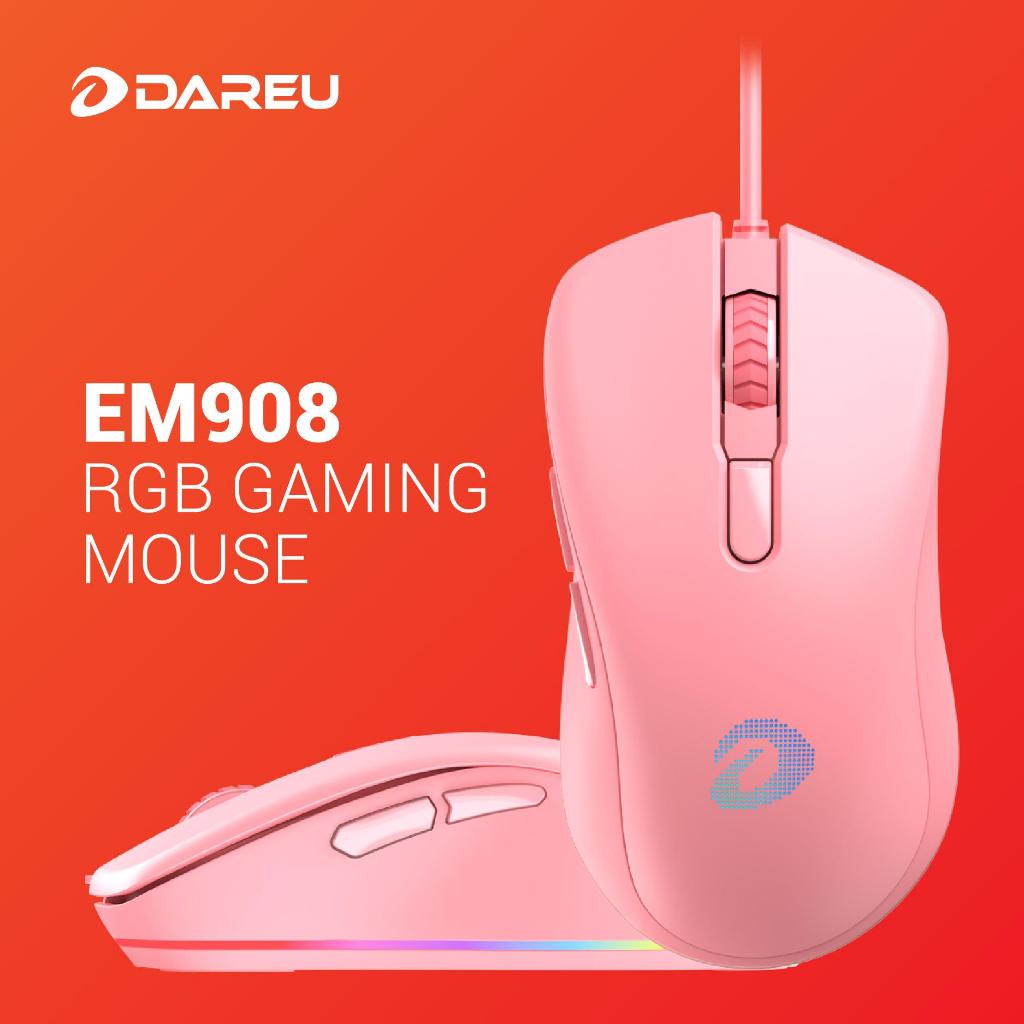 Chuột Gaming Dareu EM908 / EM908X RGB Pink / White / Black | Shopee ...