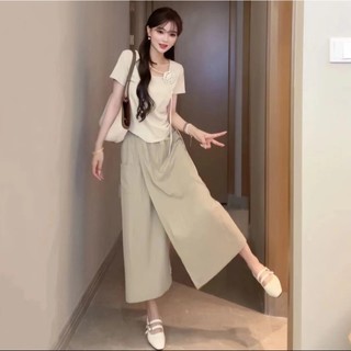 Quần giả váy bigsize xẻ tà cao cấp nữ GV05, quần ống rộng cỡ lớn cho nữ có hông và đùi dày, giúp dáng thon gọn