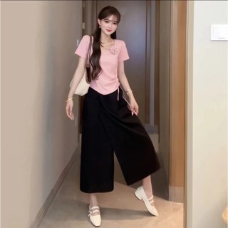 Quần giả váy bigsize xẻ tà cao cấp nữ GV05, quần ống rộng cỡ lớn cho nữ có hông và đùi dày, giúp dáng thon gọn