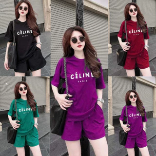 Set bộ đùi mùa hè bộ mặc nhà nữ chất cotton su thể thao bộ ngủ phom rộng 3 size 40-75kg in cé llin