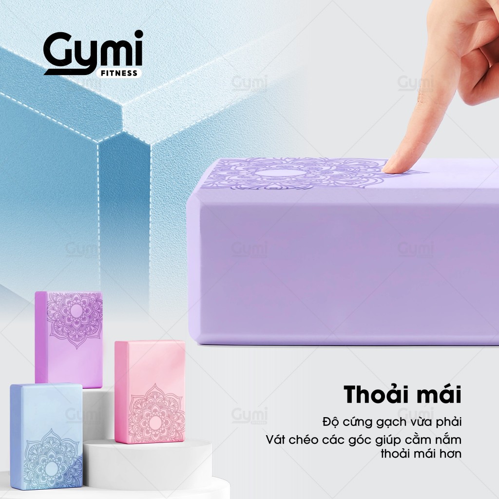 Gạch Yoga EVA Hoa Văn Mandala Khối Lượng 180g, Yoga Block, Dụng Cụ Tập Yoga Tại Nhà - GachYoga-HoaVan