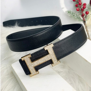 Thắt lưng nam da bò nữ bản to H dây nịt mặt bấm lỗ công sở siêu đẹp thatlungvidanamnu